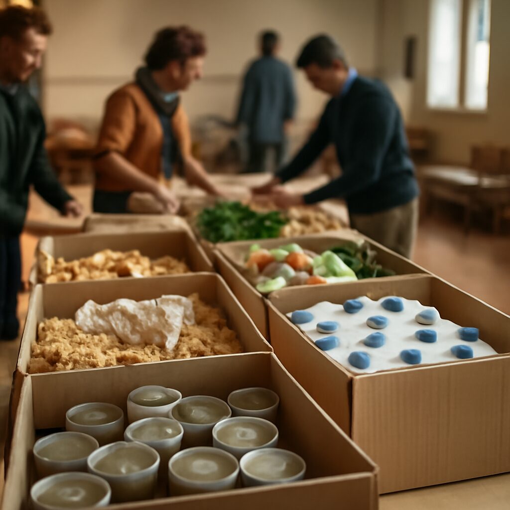 Distribution alimentaire Restos du Coeur benevoles France