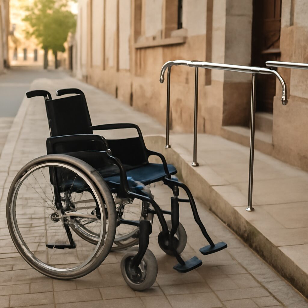 Accessibilite fauteuil roulant France ville